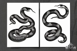 Japanese tattoo snake tattoo idea
