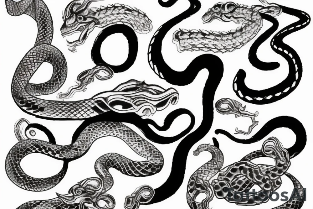 Japanese tattoo snake tattoo idea
