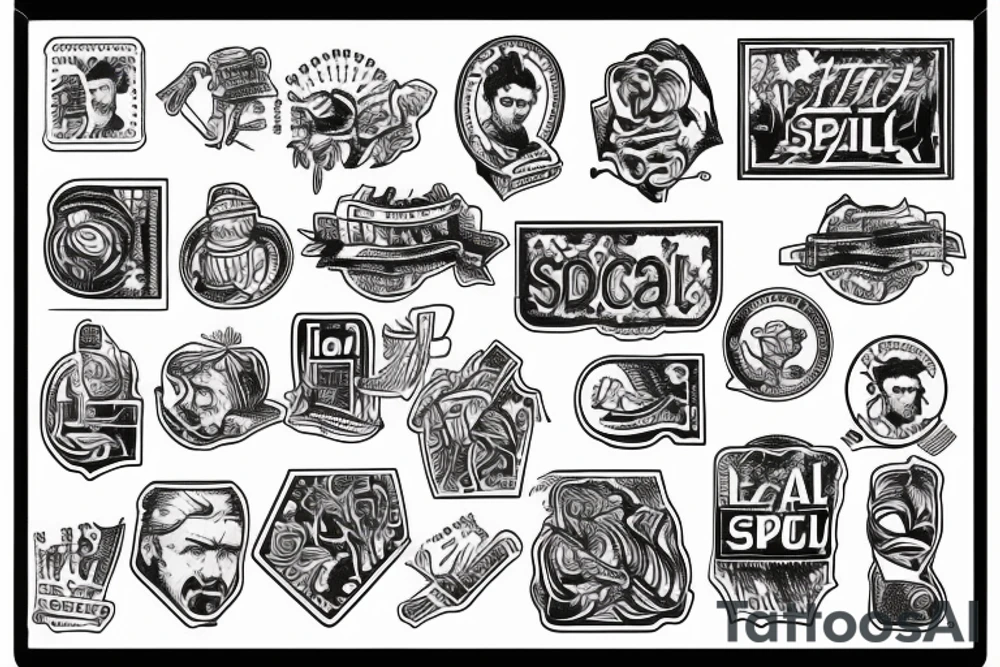 soviet stamp with the text special tattoo idea