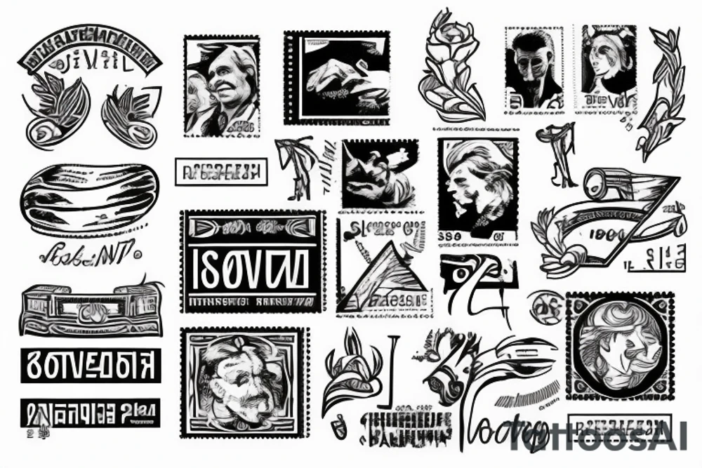 soviet stamp with the text special tattoo idea