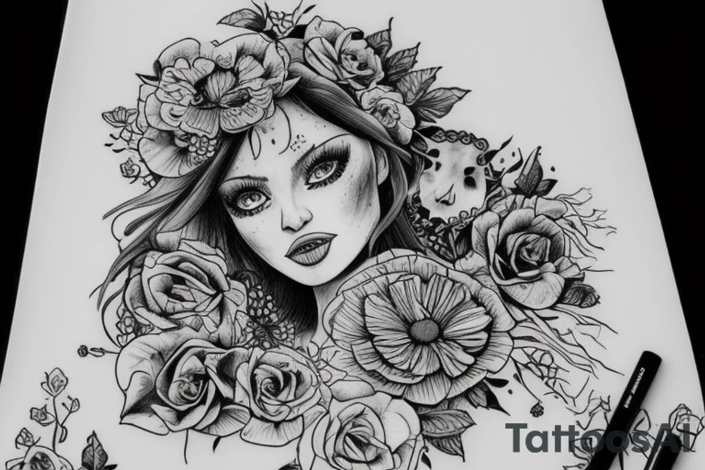 Пчела на стуле с курительной трубкой tattoo idea