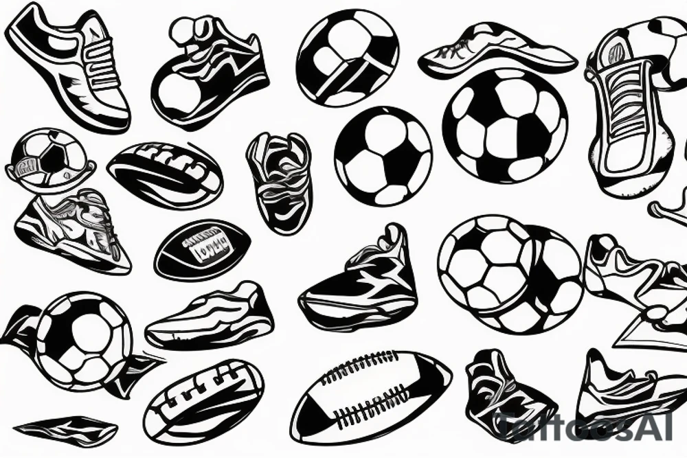 Football and coach tattoo idea