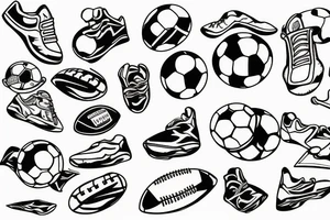 Football and coach tattoo idea