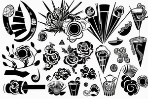 Vintage shapes tattoo idea