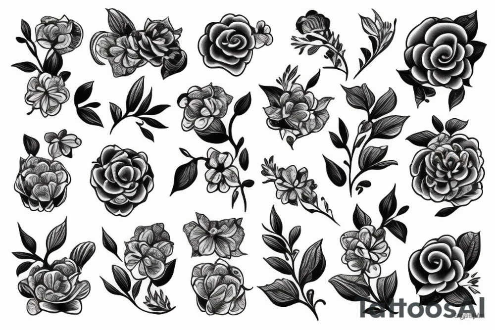 Inga with flowers tattoo idea