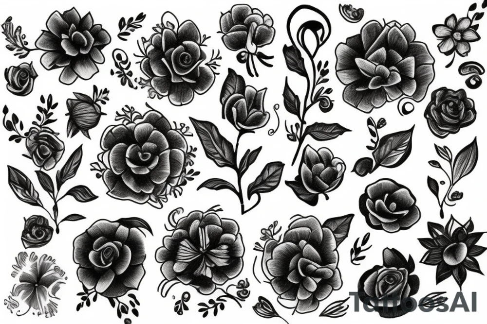 Inga with flowers tattoo idea
