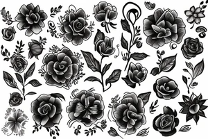 Inga with flowers tattoo idea
