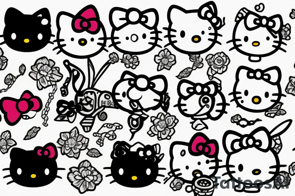 hello kitty tattoo idea