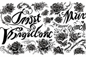 Just text ПОМНИ tattoo idea