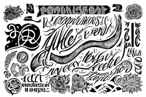 Just text ПОМНИ tattoo idea