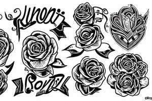 Just text ПОМНИ tattoo idea