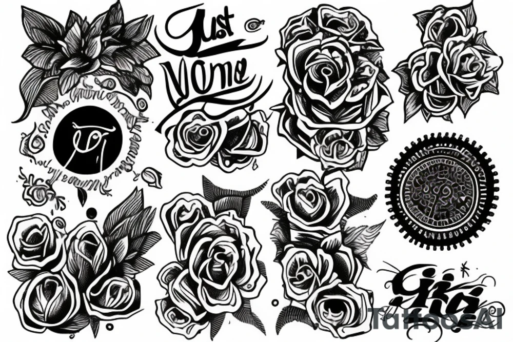 Just text ПОМНИ tattoo idea