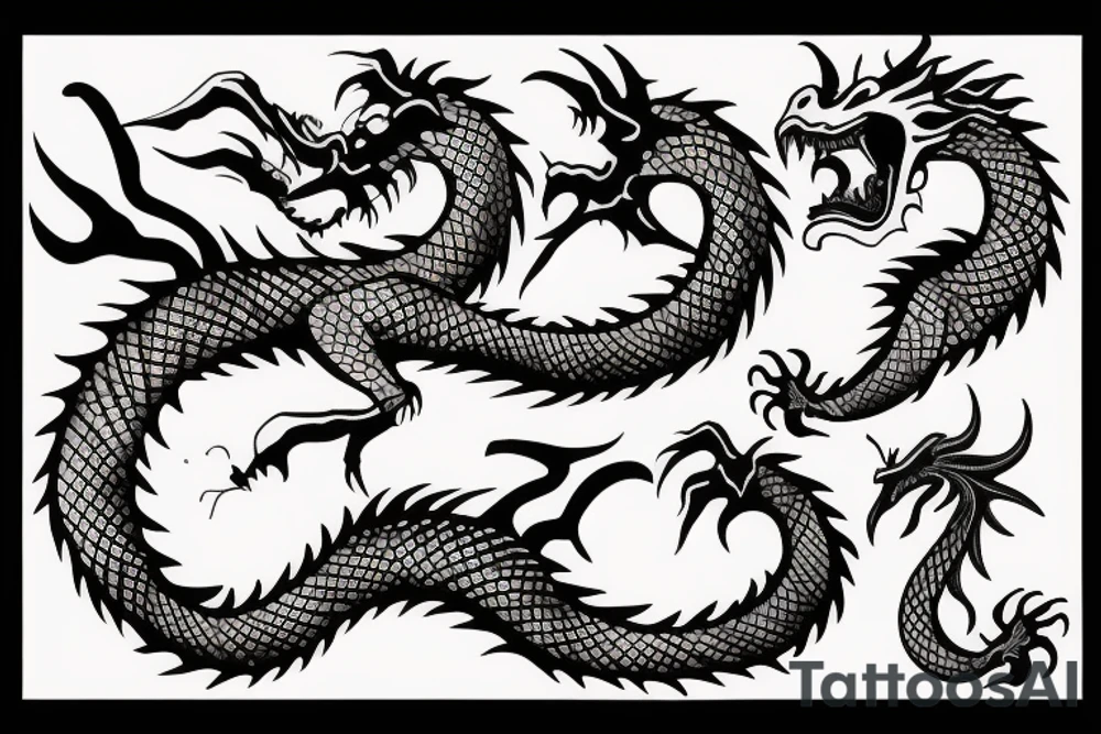 dragon biting the dust tattoo idea