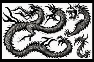 dragon biting the dust tattoo idea