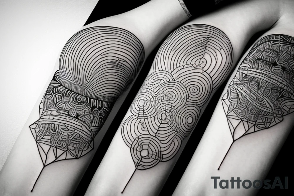 Graphics, microrealism, lines, thin lines tattoo idea
