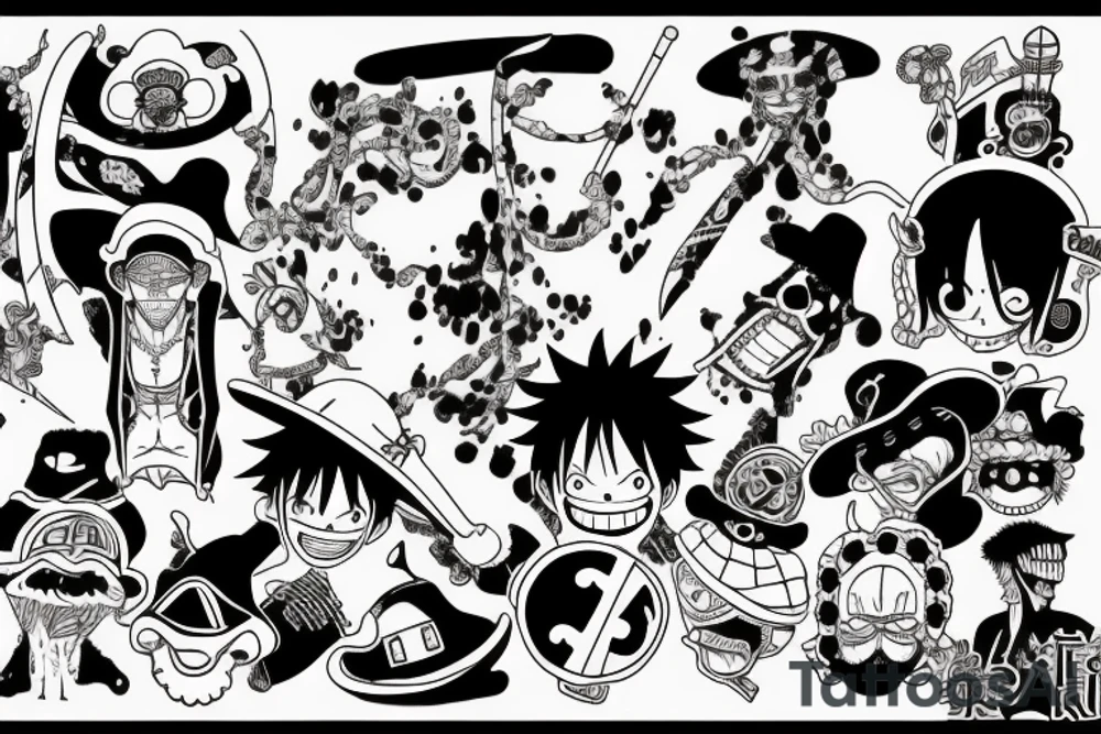One piece tattoo idea