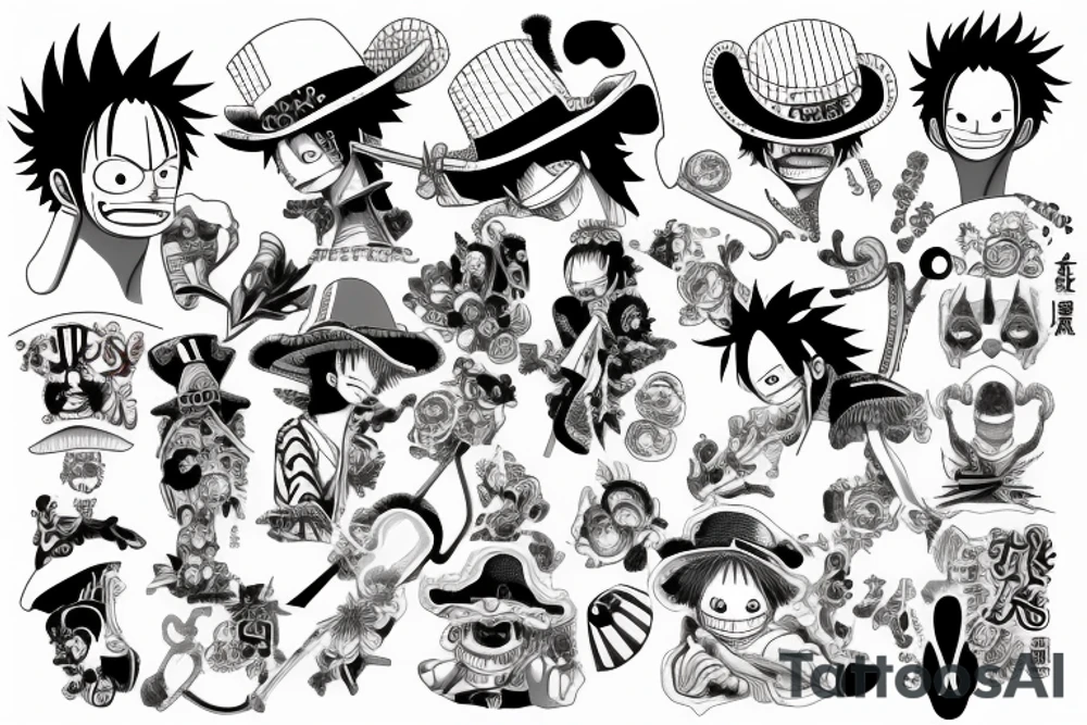 One piece tattoo idea