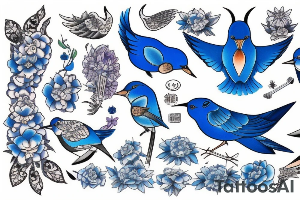 the blue bird tattoo idea