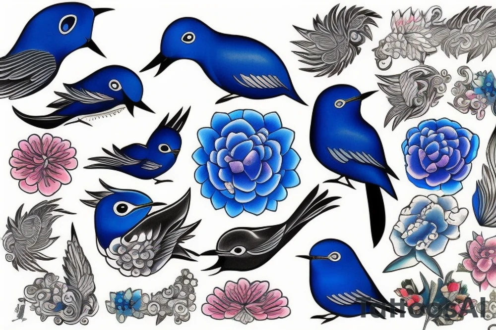 the blue bird tattoo idea