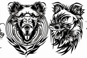 angry honey badger tattoo idea