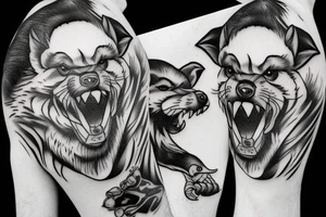 angry honey badger tattoo idea