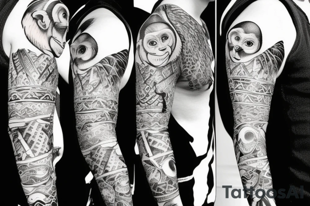 monkey tattoo idea