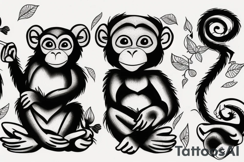 monkey tattoo idea