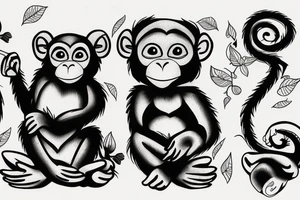 monkey tattoo idea