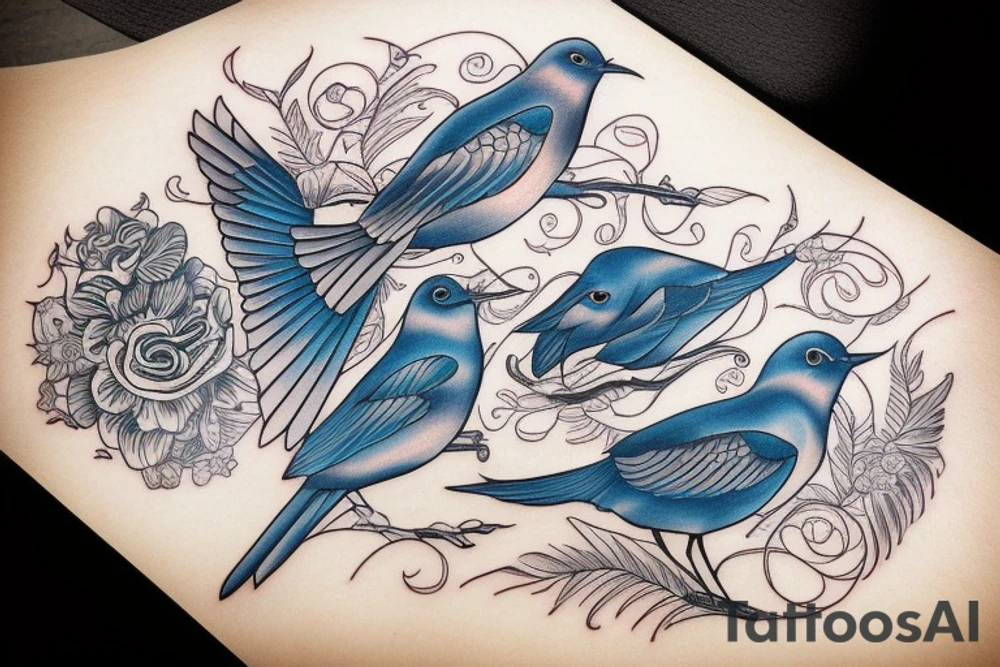 the blue bird tattoo idea