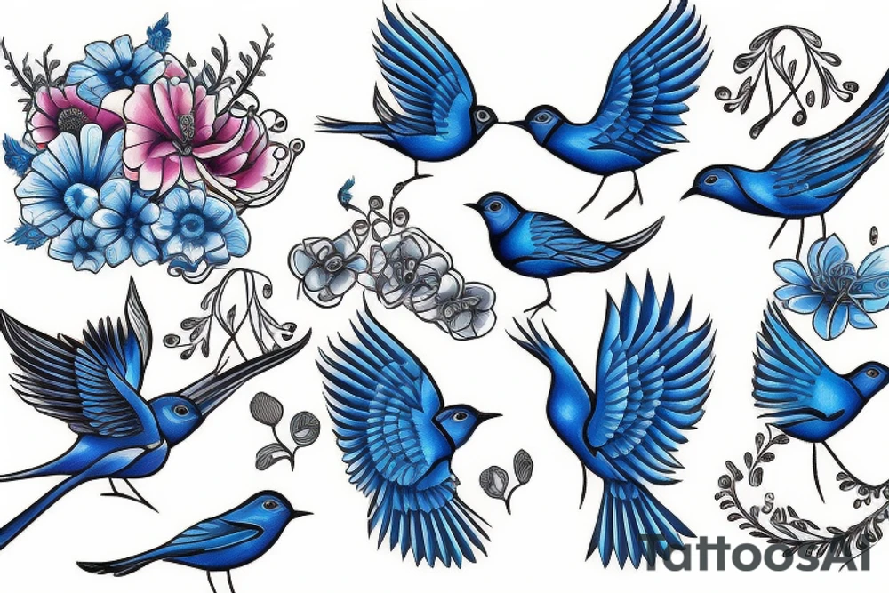the blue bird tattoo idea