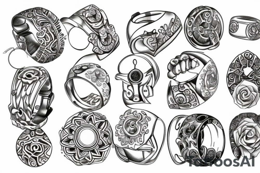 Ring in ring and ring tattoo idea