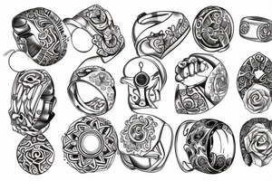 Ring in ring and ring tattoo idea