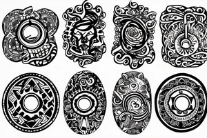 Ring in ring and ring tattoo idea
