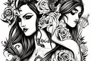 sculpture of a girl tattoo idea