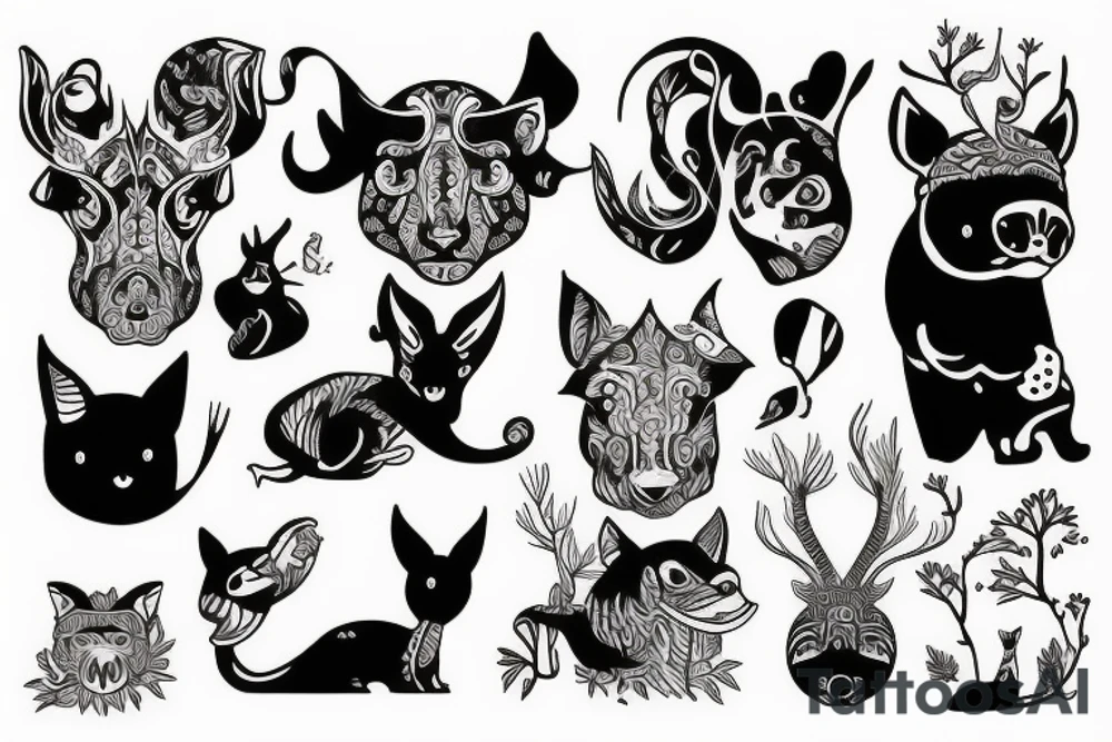 animals tattoo idea