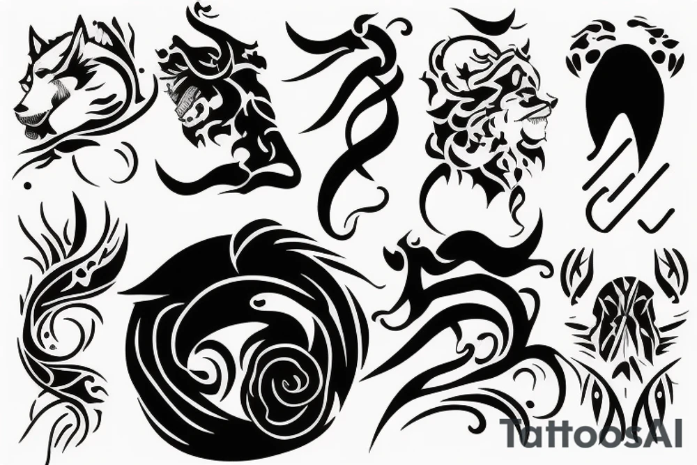 leo minimalism tattoo idea