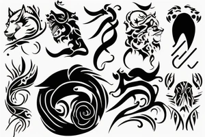 leo minimalism tattoo idea