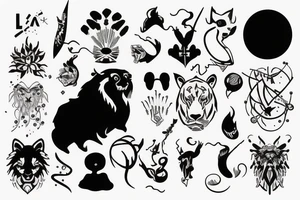 leo minimalism tattoo idea