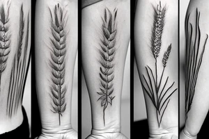 A wheat that grows every time in its own soil tattoo idea