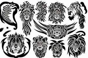 lion zodiac tattoo idea