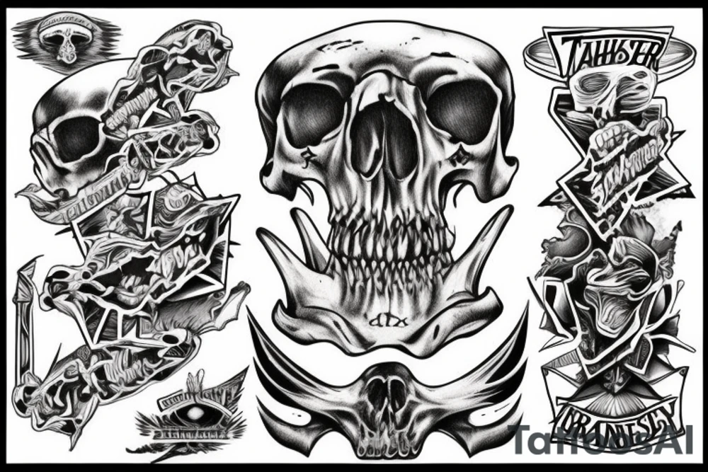 thrasher skateboard bones fuckingawesome tattoo idea