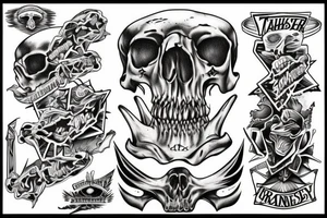thrasher skateboard bones fuckingawesome tattoo idea