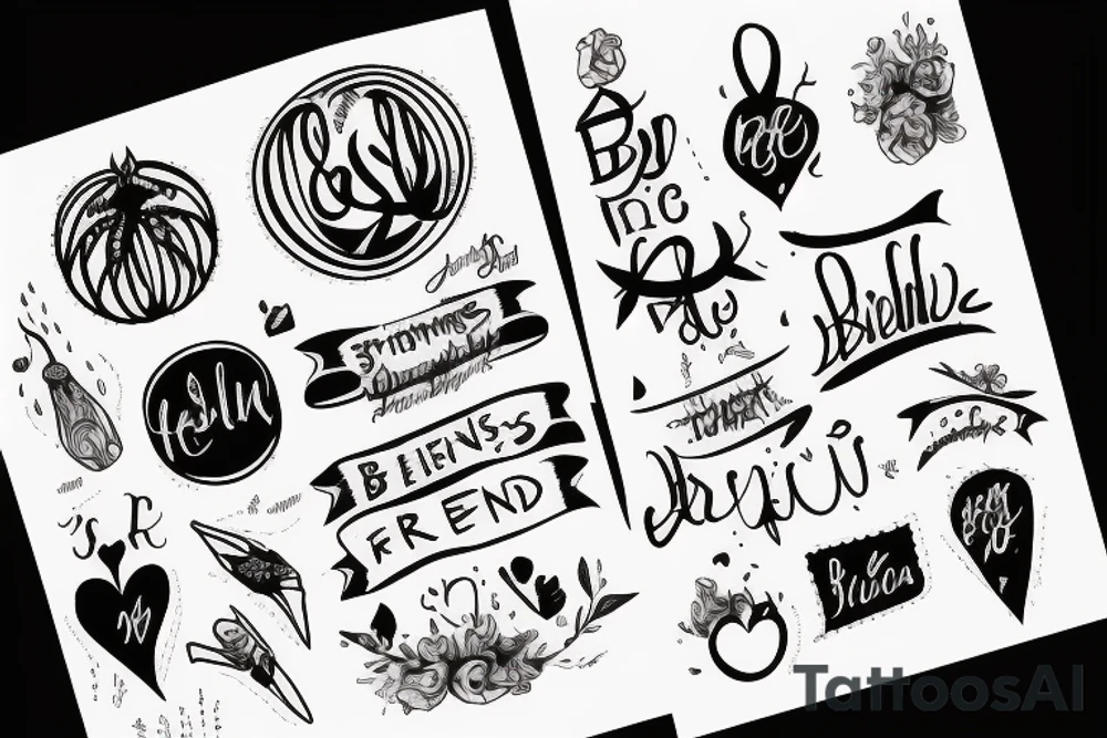 A sentence about best friends tattoo idea