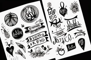 A sentence about best friends tattoo idea