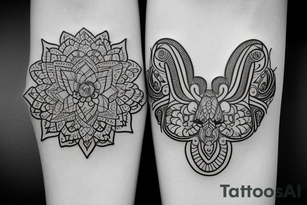 Two words “Люблю” and “Благодарю” on Cirillic font tattoo idea