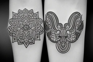 Two words “Люблю” and “Благодарю” on Cirillic font tattoo idea