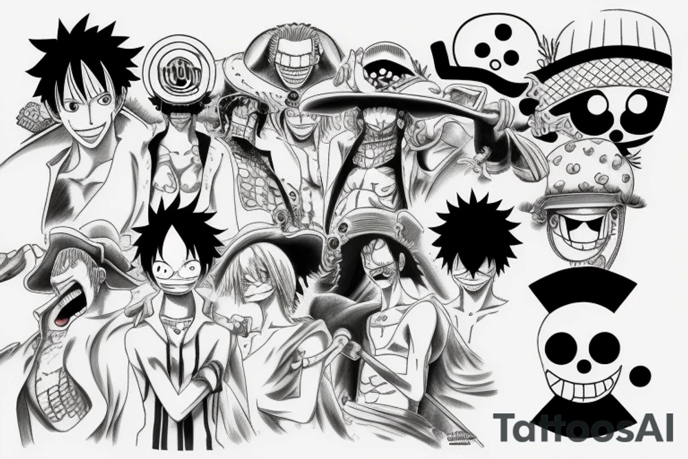 One piece anime tattoo idea