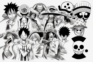 One piece anime tattoo idea