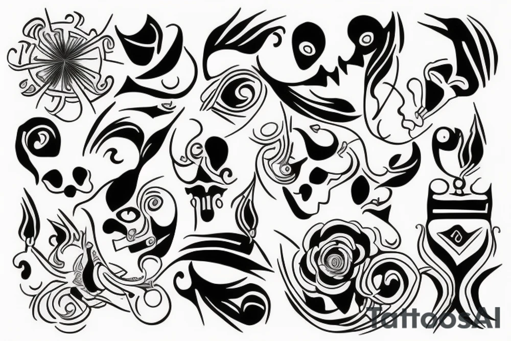 Real state and family tattoo idea