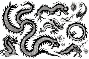 dragon whis cherry tattoo idea
